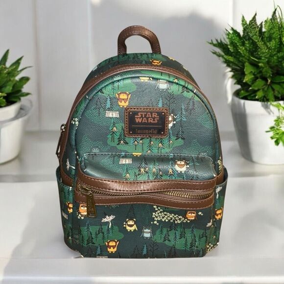 Loungefly / Disney / Star Wars - Ewok Forest -  Mini Backpack - Picture 1 of 5
